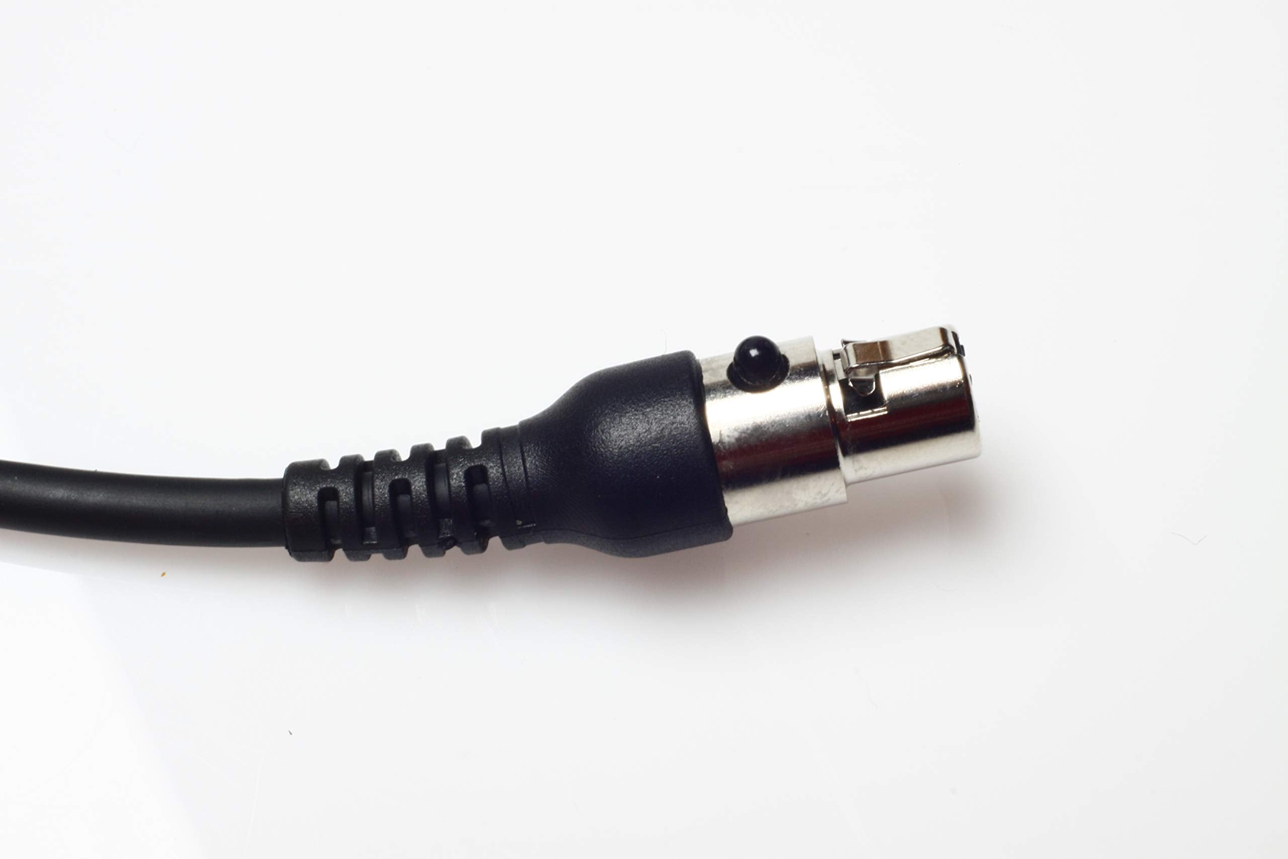 Wirenest 2-pin to 5-pin Mini XLR 6ft Cord Headset Cable for Kenwood, Baofeng Two Way Handheld Radios
