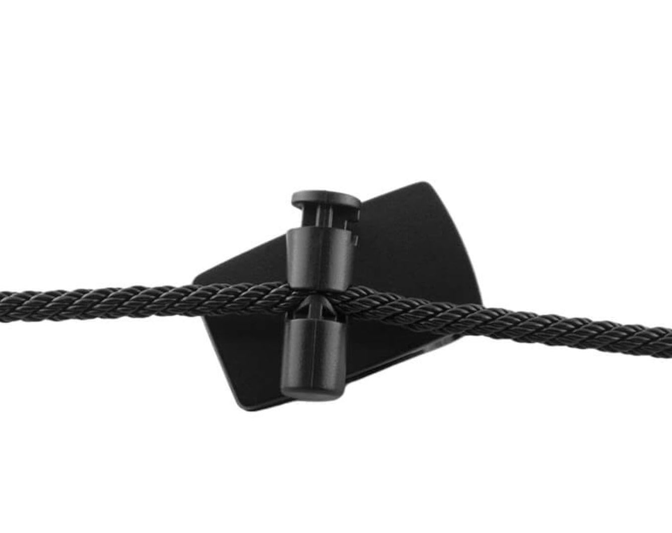 Aviation Headset Cable Clip, Clothing Wire Holder for Pilots, Black Plastic