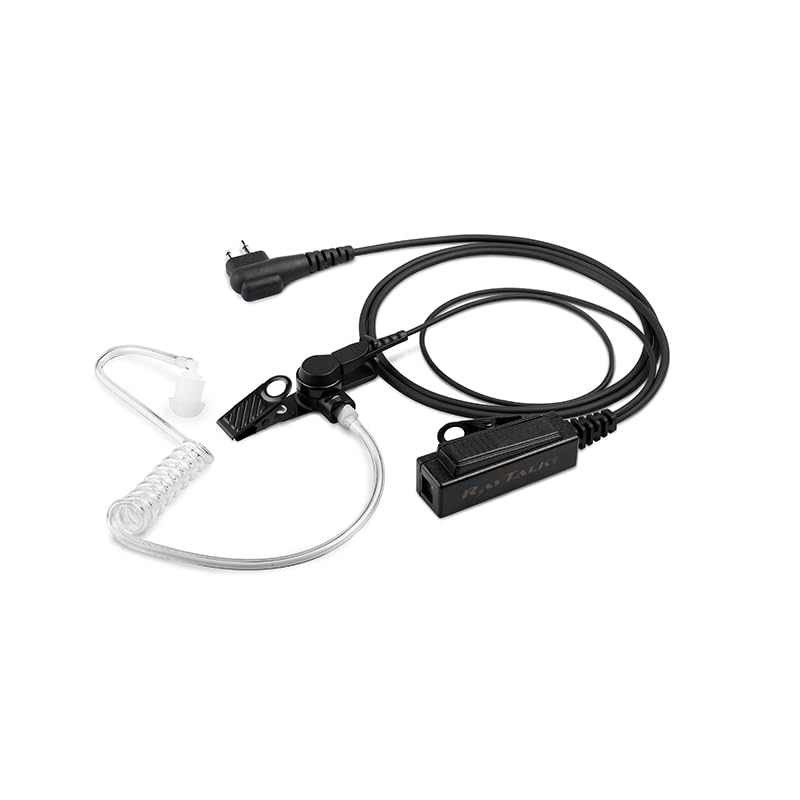 Wirenest Surveillance Acoustic Tube Earpiece with PTT Microphone - Compatible with Motorola M1A Connector