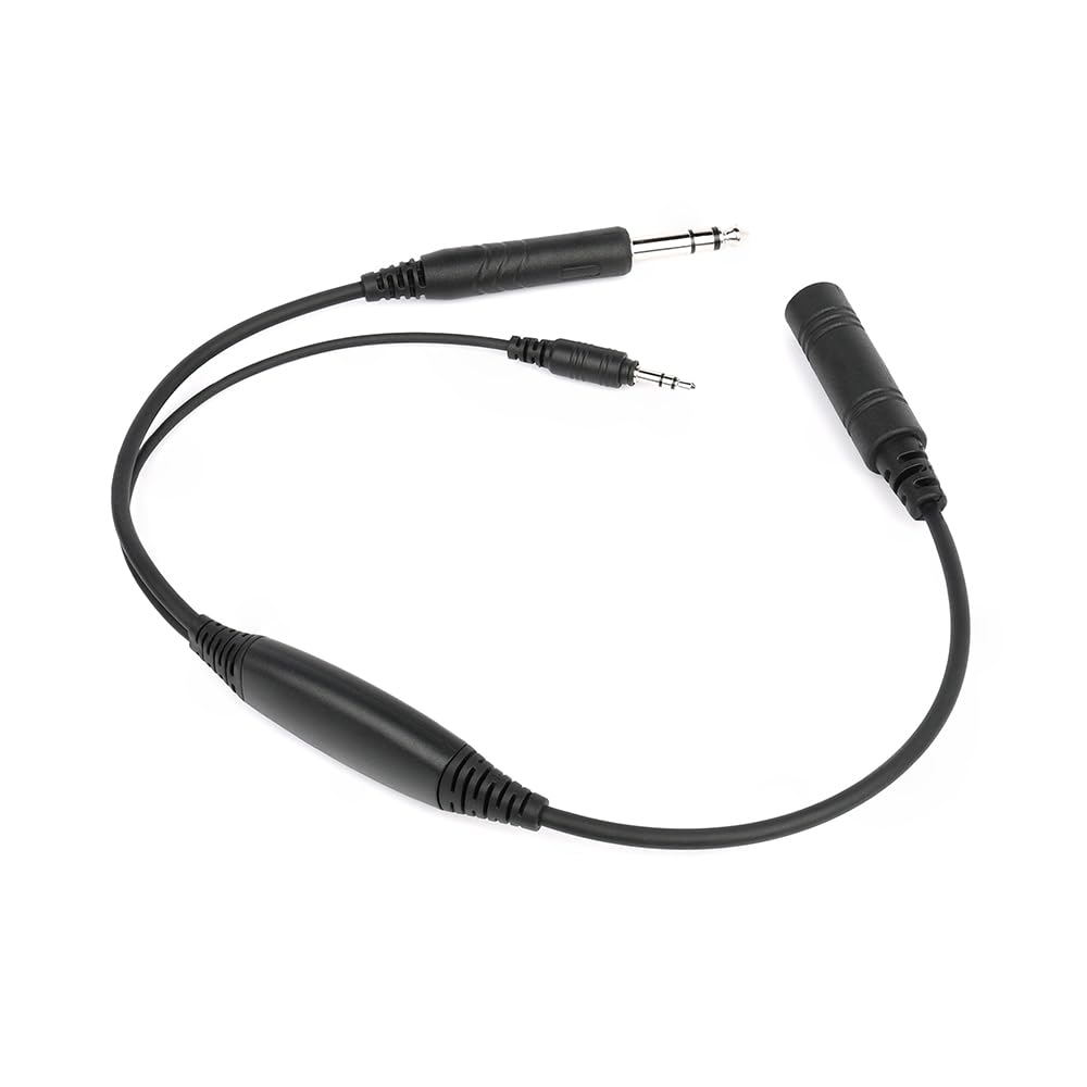 Wirenest Aviation Headset Audio Recording 3.5mm Adapter ? Inline Pilot Audio Recorder Cable for GA Headset (PJ-068), Record Cockpit & ATC Audio to Camera or External Recorder