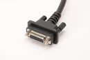 Angled view of the GM MDI2 cable 26-pin female connector and retaining screws