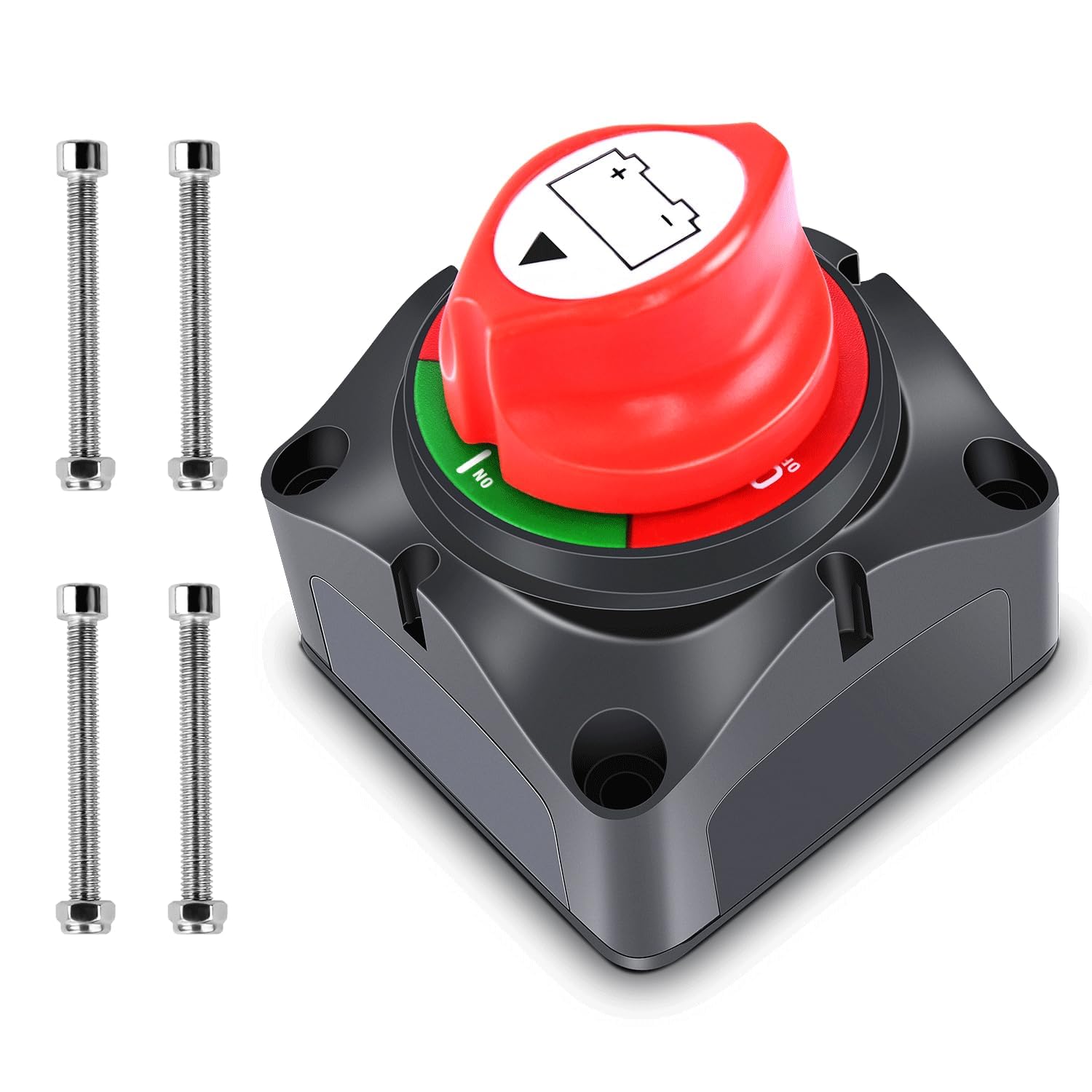 Wirenest Battery Disconnect Switch, 2-Position On/Off, 275A Continuous/1250A Cranking, Multi-Mount, for Boat, RV, UTV, Solar