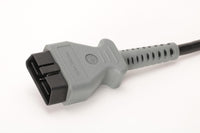 OBD-II vehicle connector and strain relief on the Wirenest MDI2 cable