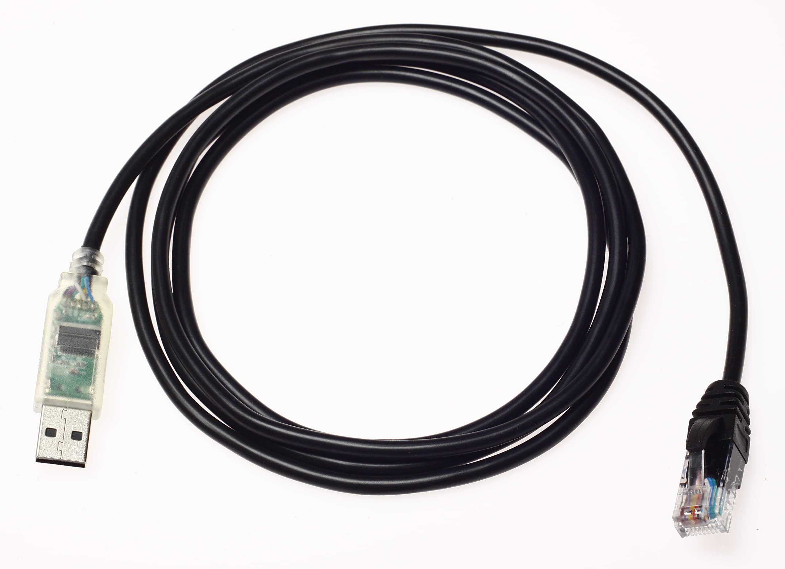 Wirenest FTDI USB to RJ45 Serial Cisco Rollover Console Cable Round with Snagless Ends 12 Feet