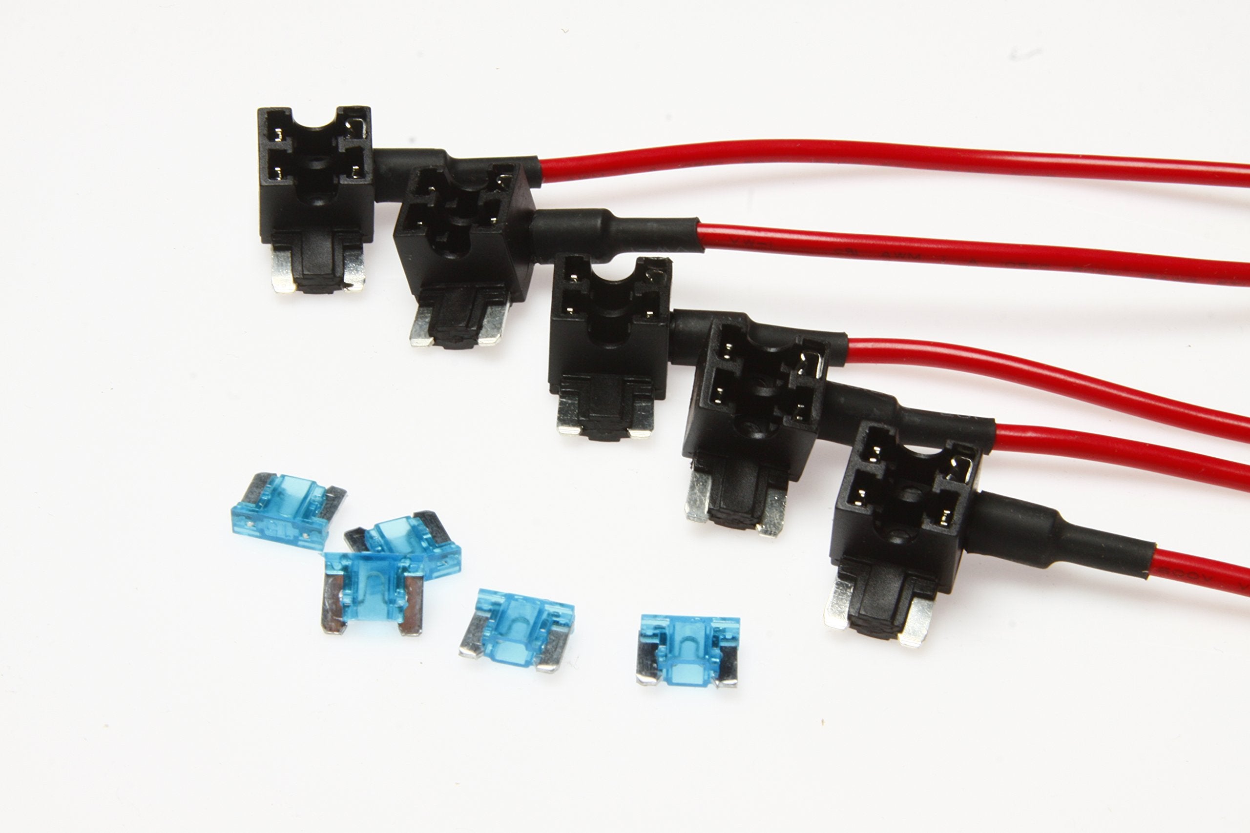 Wirenest Low Profile Mini ATT Fuse Tap 16awg with 15A Fuse - 5 Pack