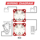 Wirenest 4 Position Marine RV Manual 2 Battery Selector Switch