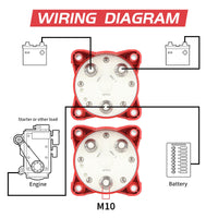 Wirenest 4 Position Marine RV Manual 2 Battery Selector Switch