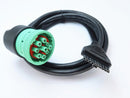Wirenest® J1939 to 10-Pin PT30 ELD Logbook Cable for Electronic Logging Devices, 9-Pin Deutsch Diagnostic Adapter Harness for Fleet ELD Systems