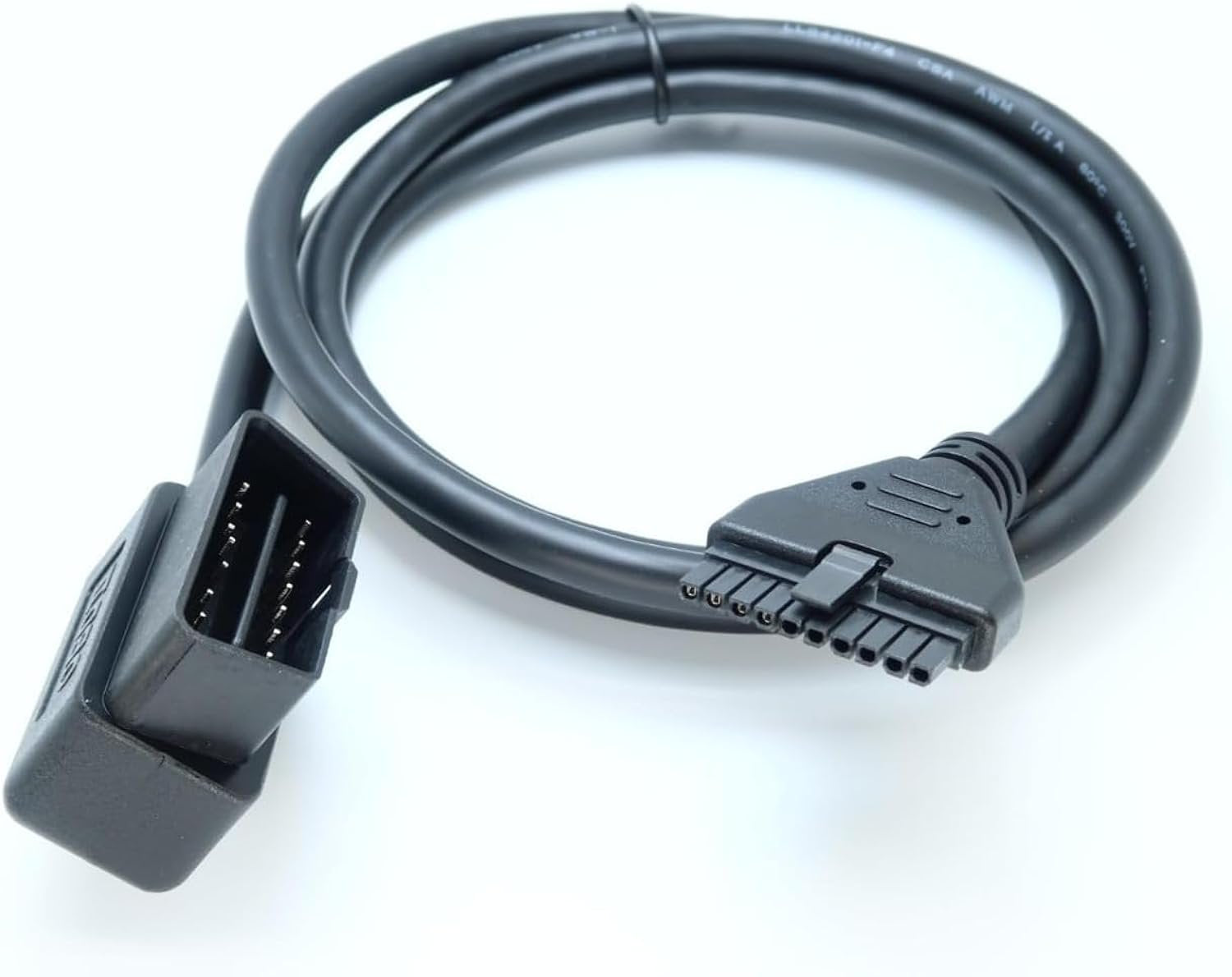 Wirenest® OBDII to 10-Pin PT30 ELD Logbook Cable for Electronic Logging Devices, OBD2 Diagnostic Adapter Harness for Fleet ELD Systems