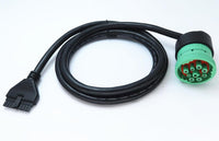 Wirenest® J1939 to 10-Pin PT30 ELD Logbook Cable for Electronic Logging Devices, 9-Pin Deutsch Diagnostic Adapter Harness for Fleet ELD Systems