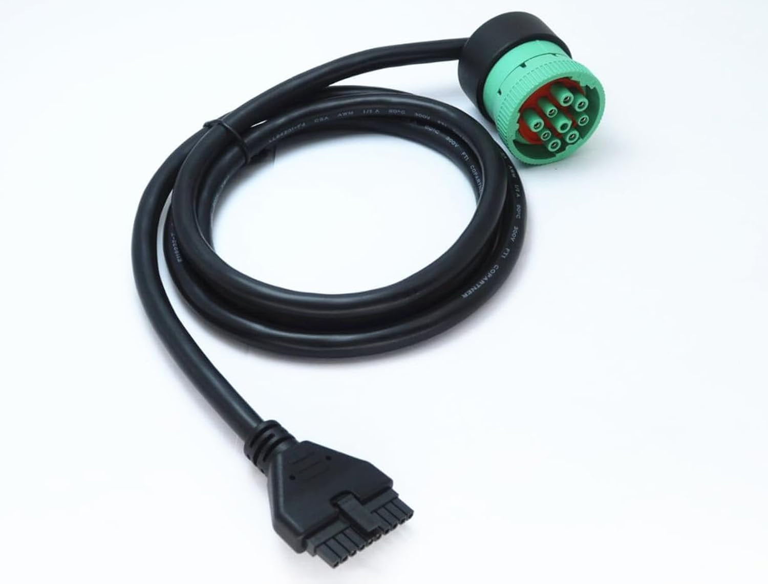 Wirenest® J1939 to 10-Pin PT30 ELD Logbook Cable for Electronic Logging Devices, 9-Pin Deutsch Diagnostic Adapter Harness for Fleet ELD Systems