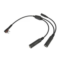 Wirenest® Aviation Headset Adapter Cable – Aftermarket Replacement for Icom OPC-2379 / OPC-499 – GA Dual-Plug Adapter with 3.5 mm PTT Jack & Rubber Seal for Icom IC-A3 A6 A14 A22 A24 A25 Radios