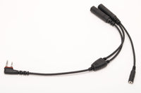 Wirenest® Aviation Headset Adapter Cable – Aftermarket Replacement for Icom OPC-2379 / OPC-499 – GA Dual-Plug Adapter with 3.5 mm PTT Jack & Rubber Seal for Icom IC-A3 A6 A14 A22 A24 A25 Radios