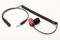 Wirenest® Aviation PTT Button with Velcro Strap – Inline Push-to-Talk Switch with 5.2 mm PJ Plug and Jack – for GA Headsets, Intercoms, and Handheld Transceivers