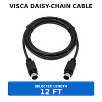 Wirenest VISCA 8-pin male to male daisy-chain cable — length 12 ft