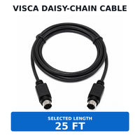 Wirenest VISCA 8-pin male to male daisy-chain cable — length 25 ft