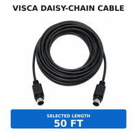 Wirenest VISCA 8-pin male to male daisy-chain cable — length 50 ft