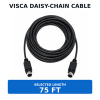 Wirenest VISCA 8-pin male to male daisy-chain cable — length 75 ft