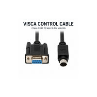 Wirenest VISCA DB9 female to 8-pin male control cable — connectors