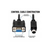 Wirenest VISCA DB9 female to 8-pin male control cable — construction