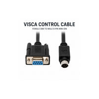 Wirenest VISCA DB9 female to 8-pin male control cable — connectors