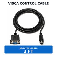 Wirenest VISCA DB9 female to 8-pin male control cable — length 3 ft