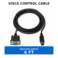 Wirenest VISCA DB9 female to 8-pin male control cable — length 6 ft