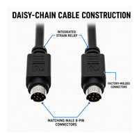 Wirenest VISCA 8-pin male to male daisy-chain cable — construction