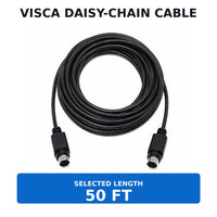 Wirenest VISCA 8-pin male to male daisy-chain cable — length 50 ft