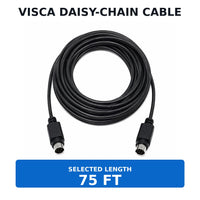 Wirenest VISCA 8-pin male to male daisy-chain cable — length 75 ft