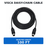 Wirenest VISCA 8-pin male to male daisy-chain cable — length 100 ft