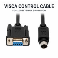 Wirenest VISCA DB9 female to 8-pin male control cable — connectors