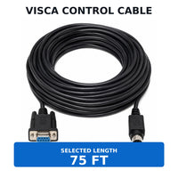 Wirenest VISCA DB9 female to 8-pin male control cable — length 75 ft