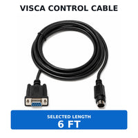 Wirenest VISCA DB9 female to 8-pin male control cable — length 6 ft